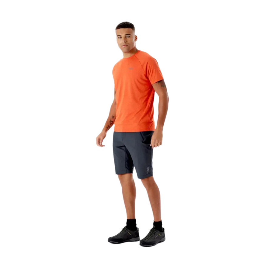 Rab Men's Ascendor Light Shorts in Beluga - Worn Full Body