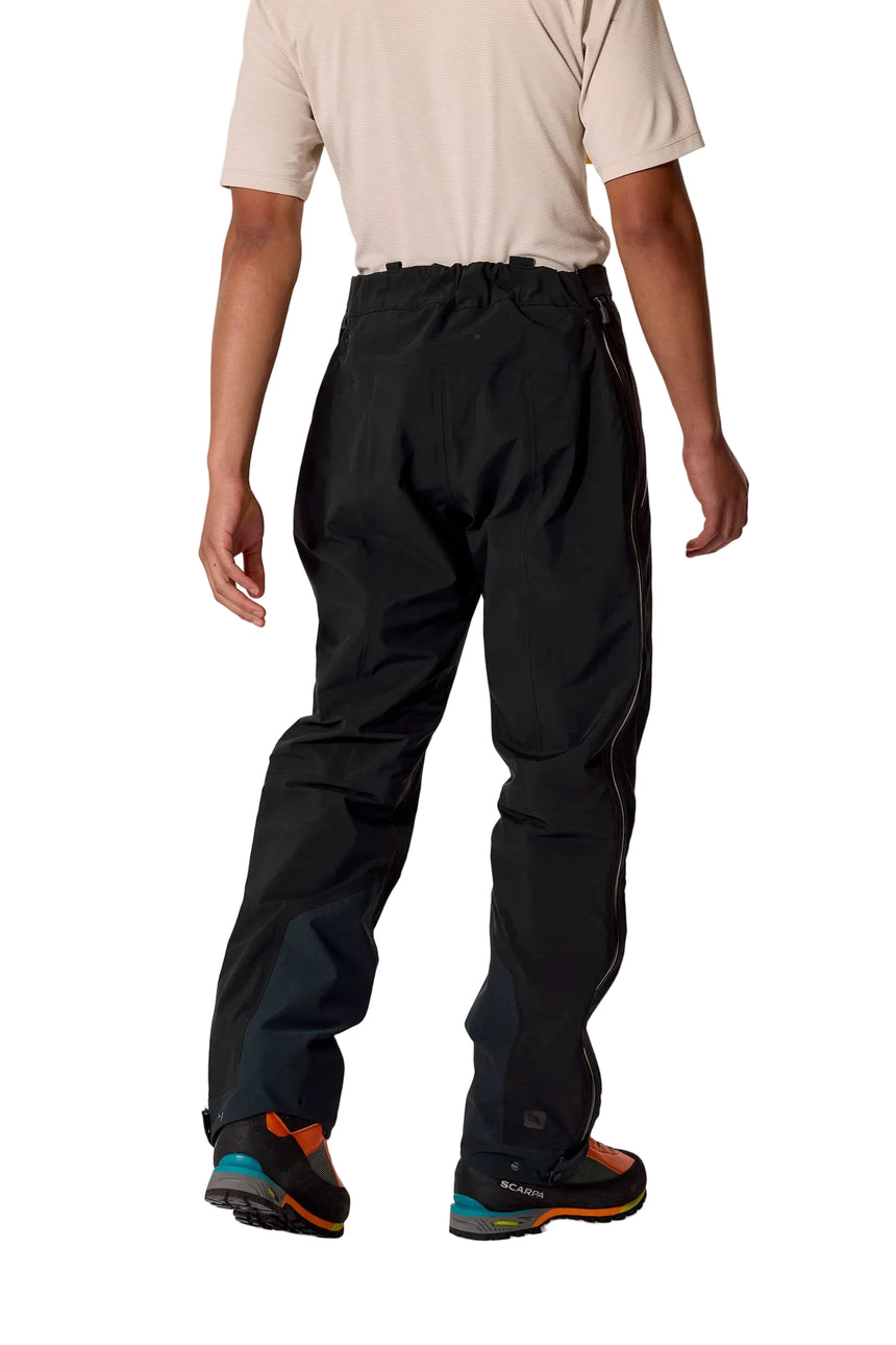 Rab Men's Firewall Guide Waterproof Pants in Black - worn back detail on model