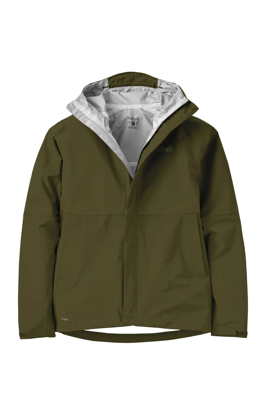 Rab Men's Firewall Waterproof Jacket in Army - front