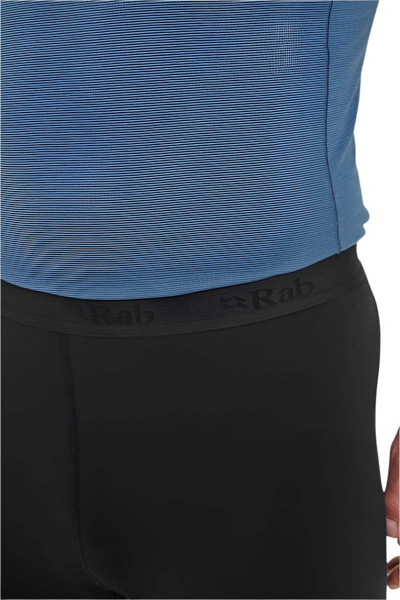 Rab Men's Modulus Tights in Black - waistband detail