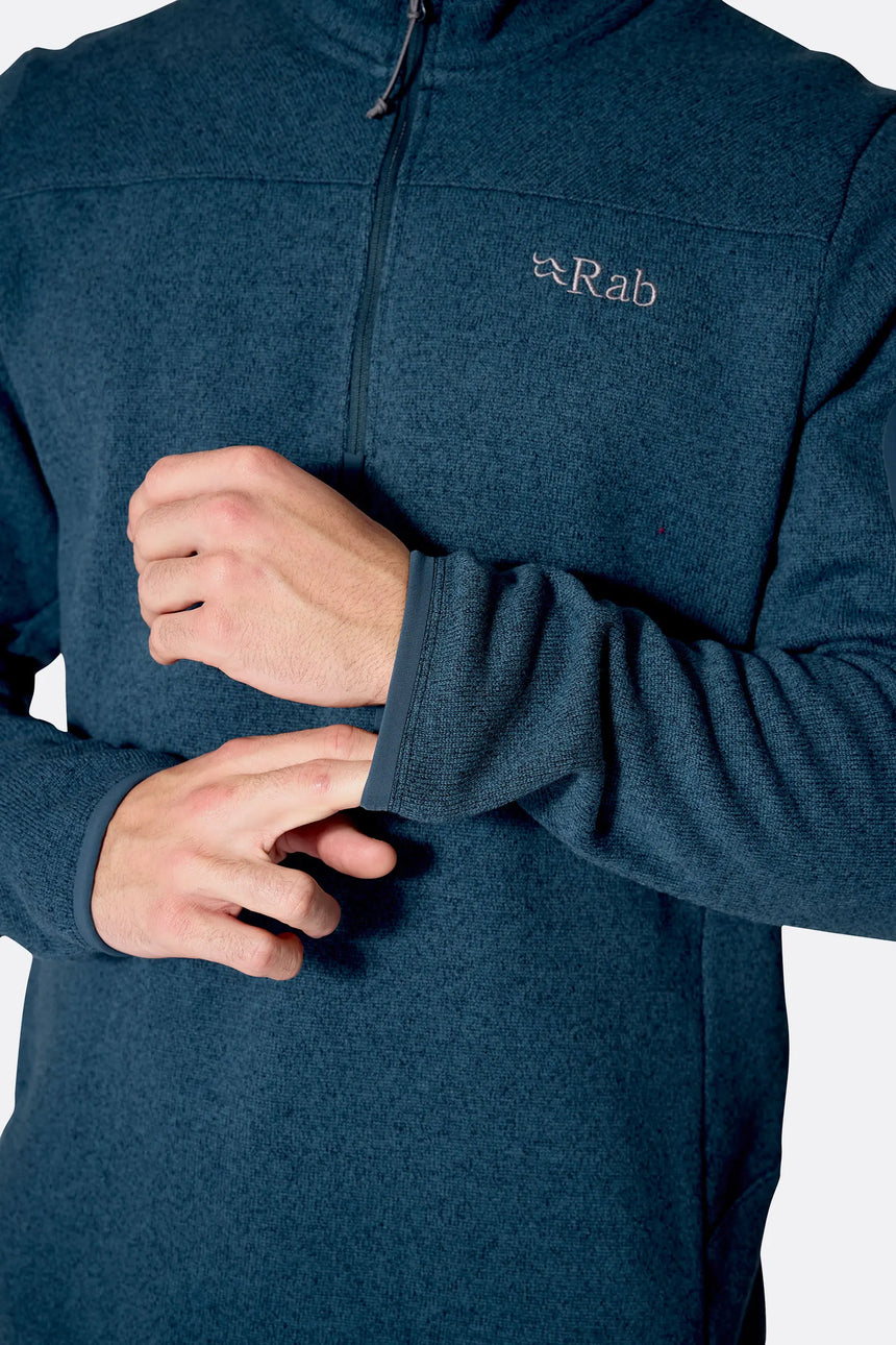 Rab Men's Ryvoan Pull-On in Tempest Blue - chest logo detail