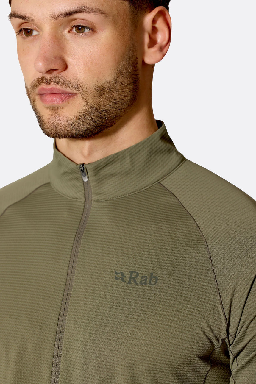 Rab Men's Sonic LS Zip - collar detail