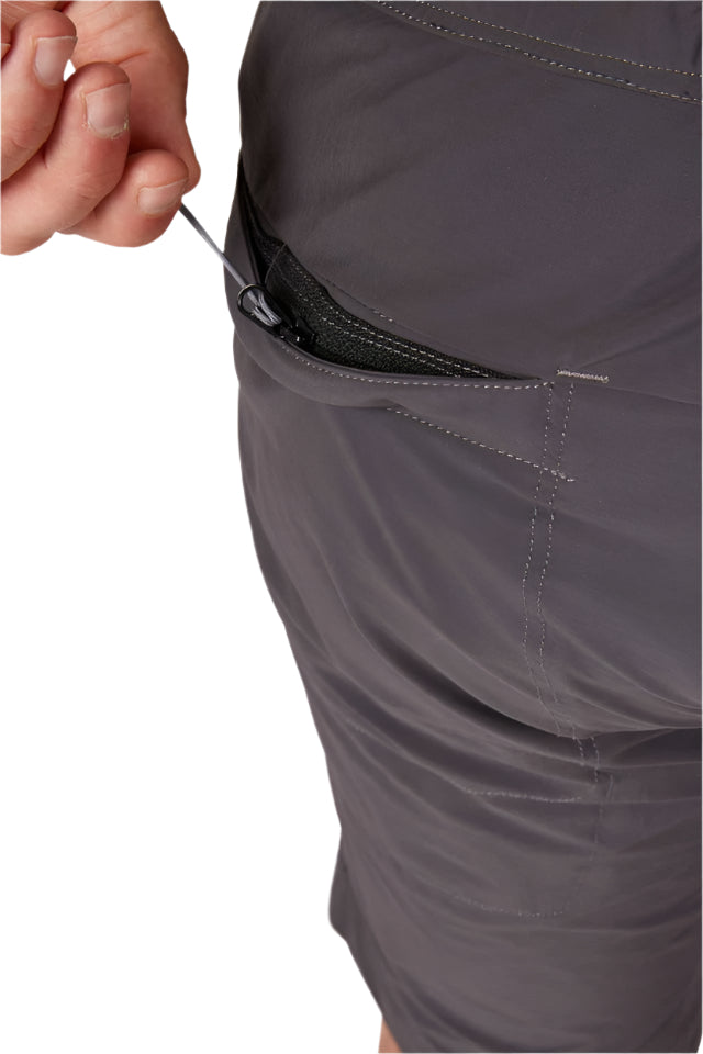 Rab Men's Venant Shorts in Anthracite - Brush Pocket Detail