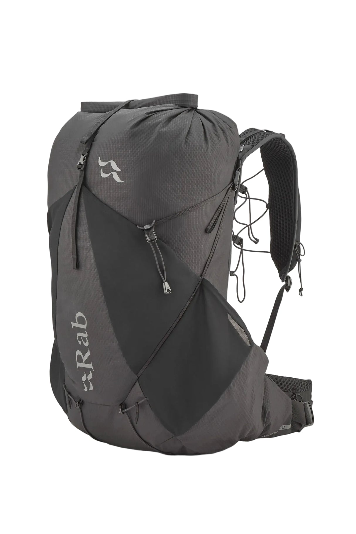 Rab Muon 40L Hiking Pack in Black - Front View