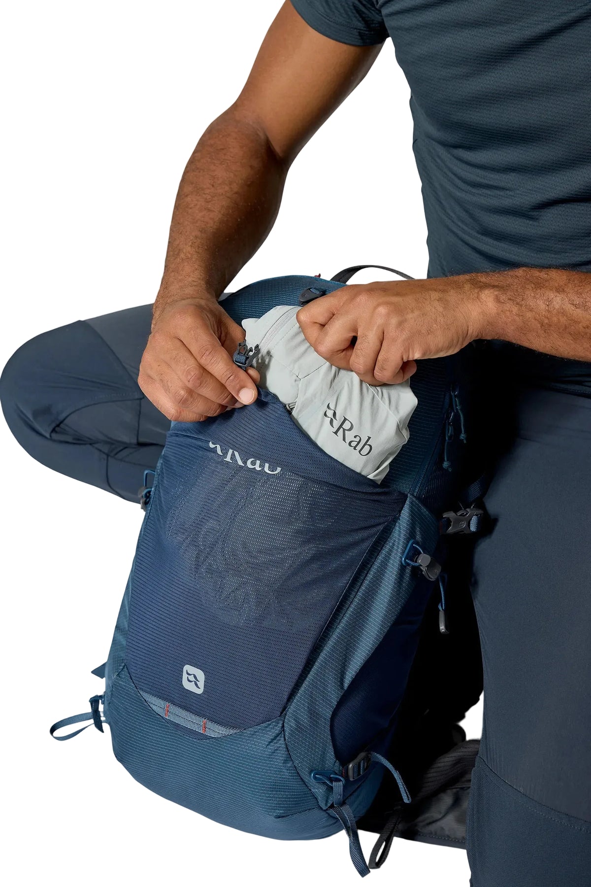 Rab Protium 20L Day Pack in Tempest Blue - On Model Back View