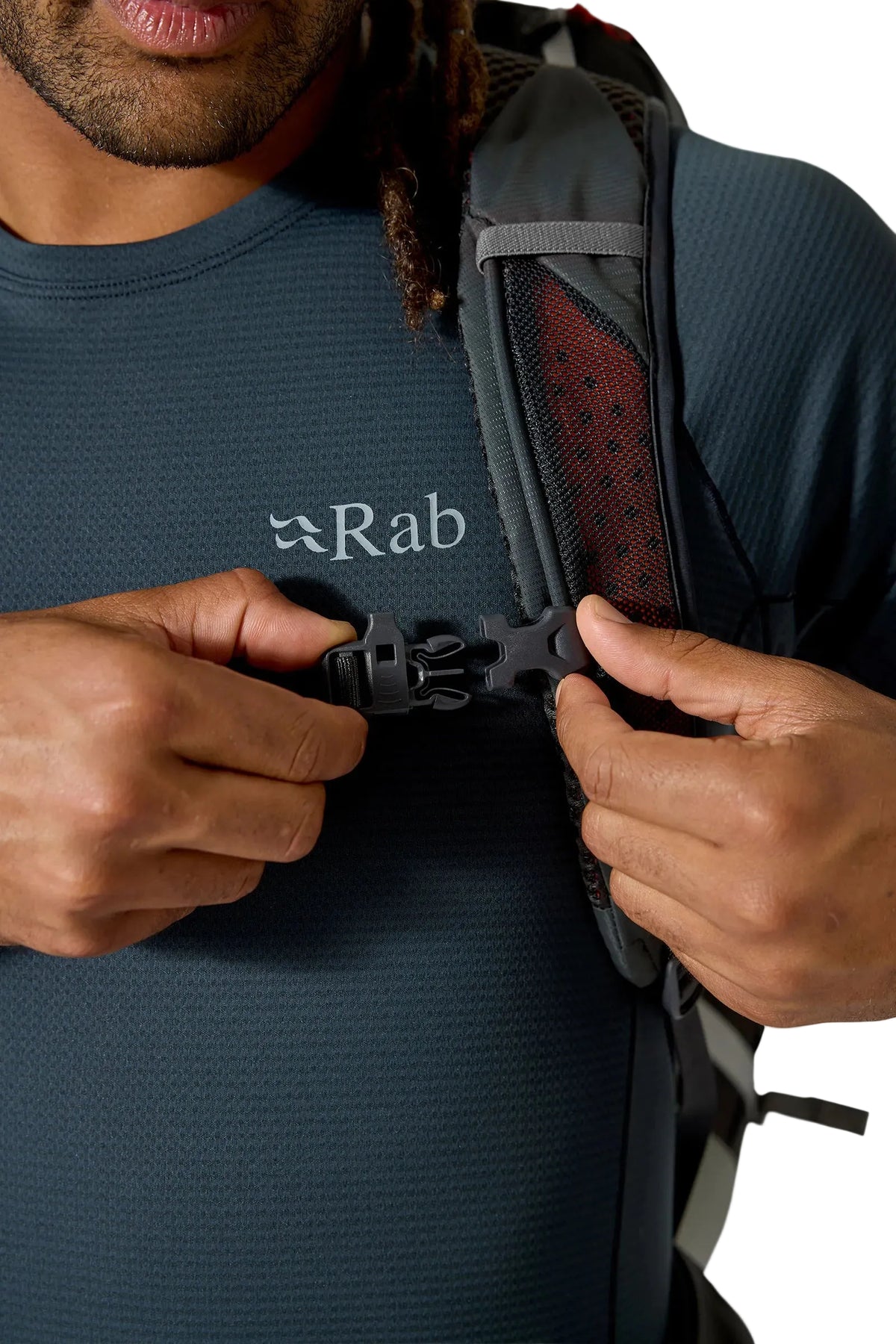 Rab Protium 27L Day Pack in Anthracite - On Model Front View