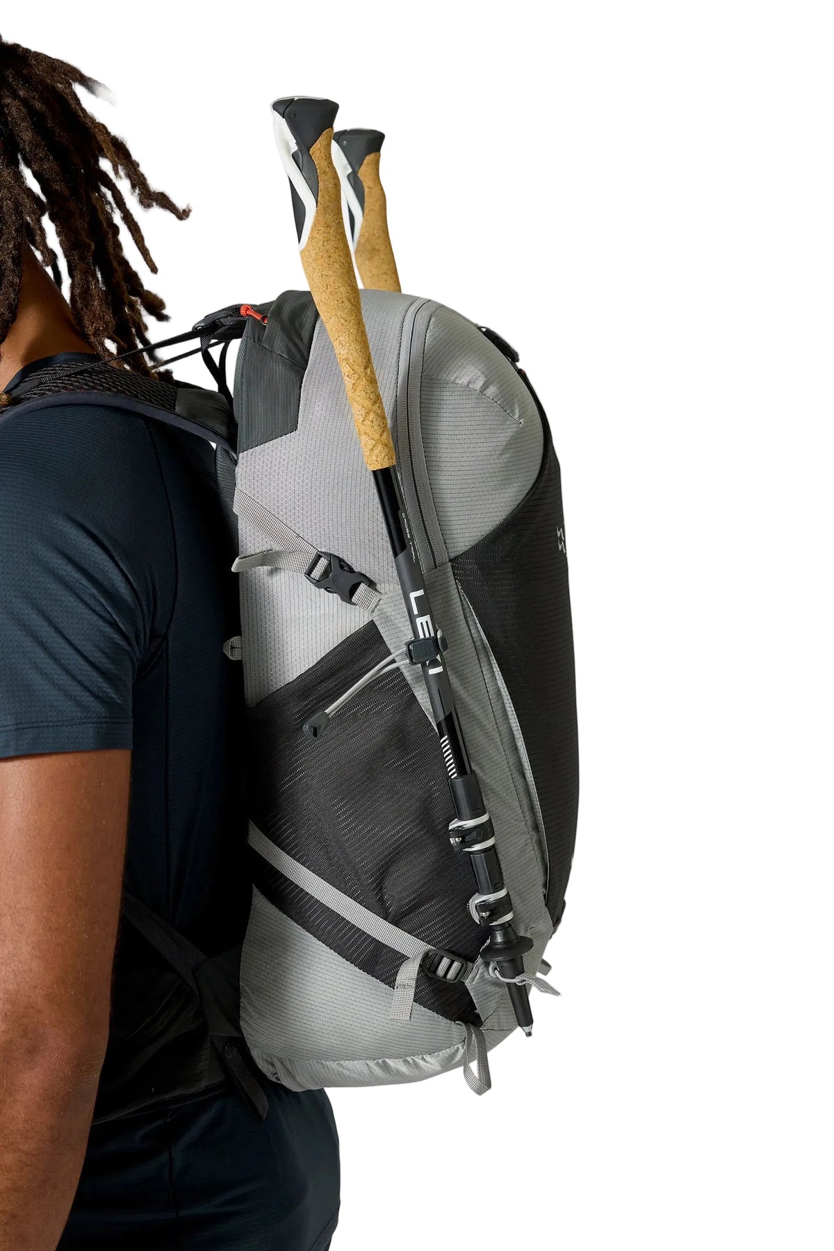 Rab Protium 27L Day Pack in Anthracite - Walking Pole Attachment Detail