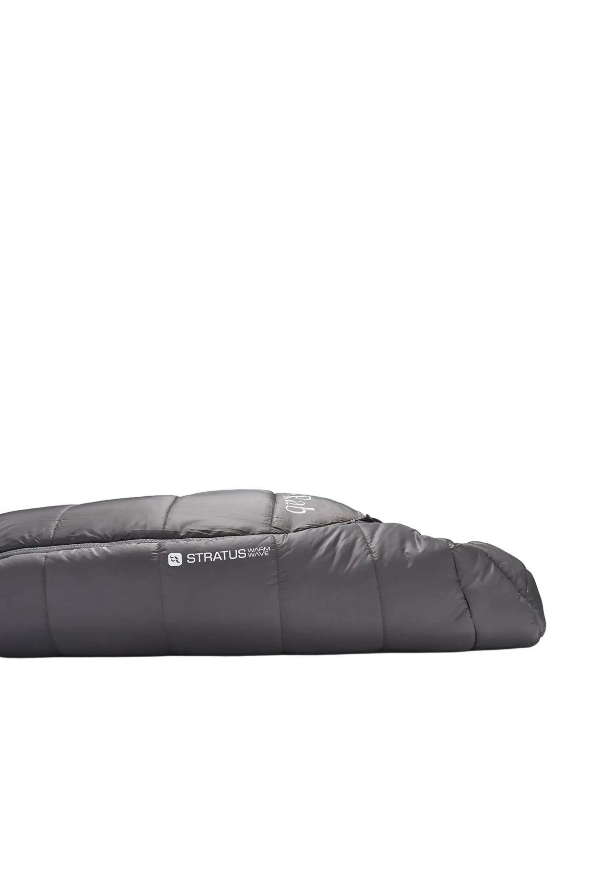 Rab Radeon Synthetic Sleeping Bag (6°C/43F) in Sage/Graphene - worn, face out