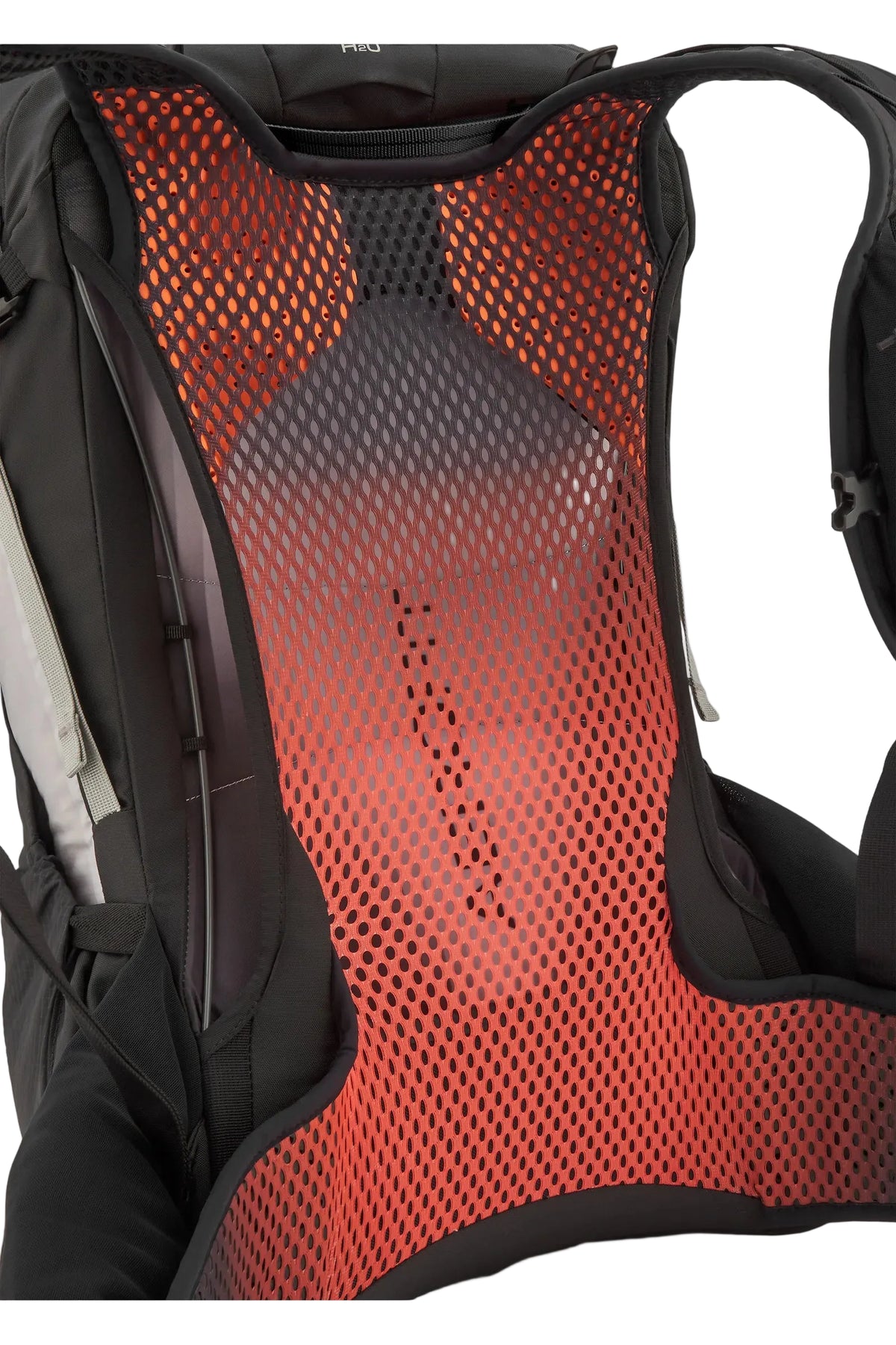 Rab Syclon XP 30L Waterproof Pack in Black/Dark Pewter - Back System Detail