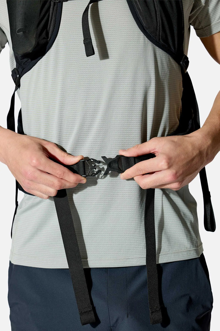 Rab Syclon XP 30L Waterproof Pack in Black/Maya Blue - Hipbelt Detail