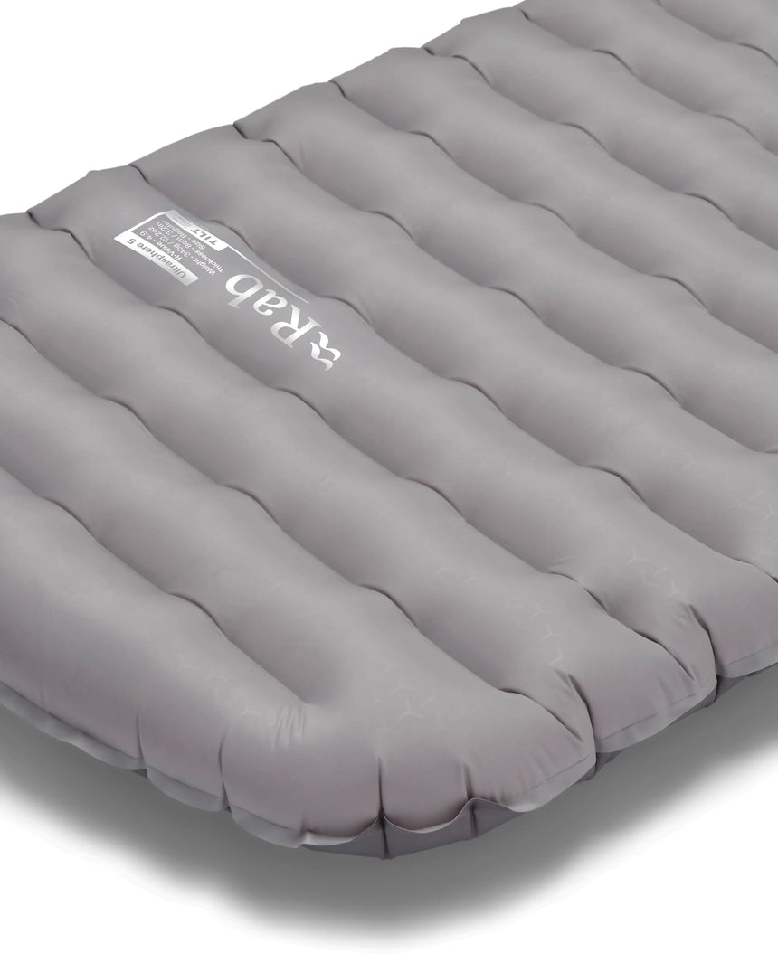 Rab Ultrasphere 5 Sleeping Mat in Dark Pewter - logo detail