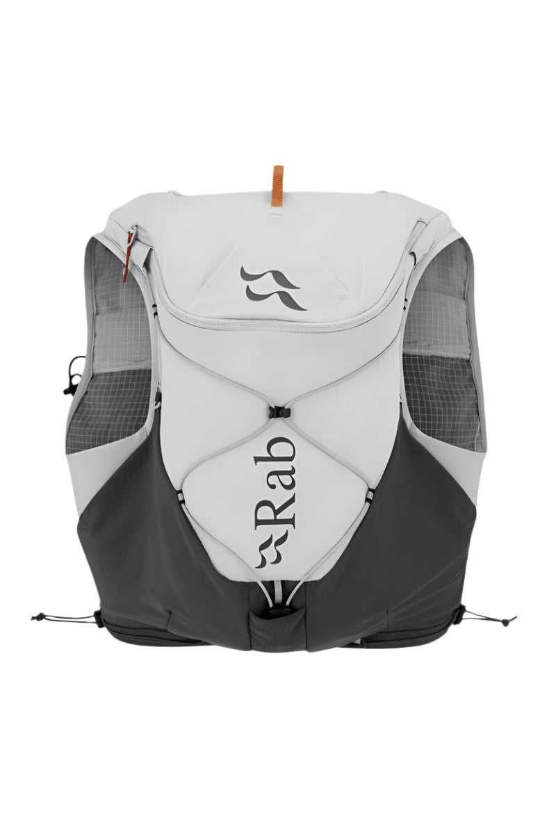 Rab Veil 12L Lightweight Running Vest in Gargoyle/Graphene - Rear Compartment