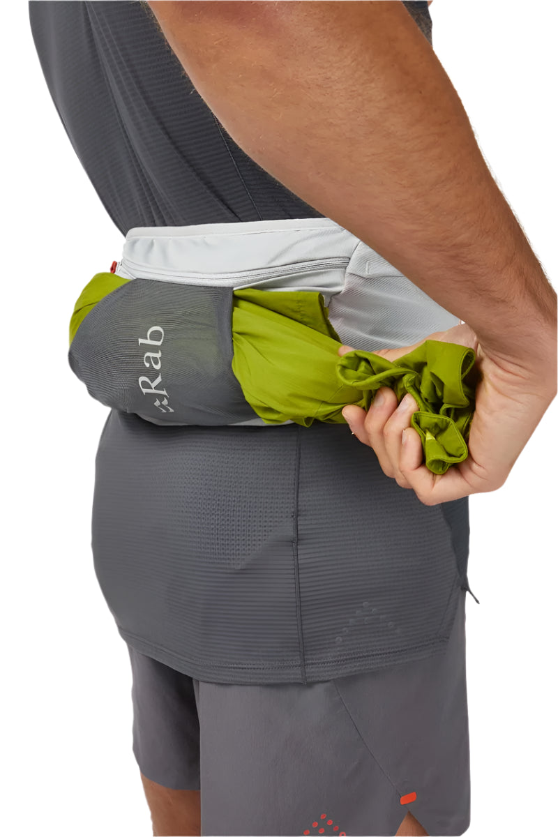 Rab Veil 1L Lightweight Belt Pack in Gargoyle/Graphene - Belt Adjustment Detail
