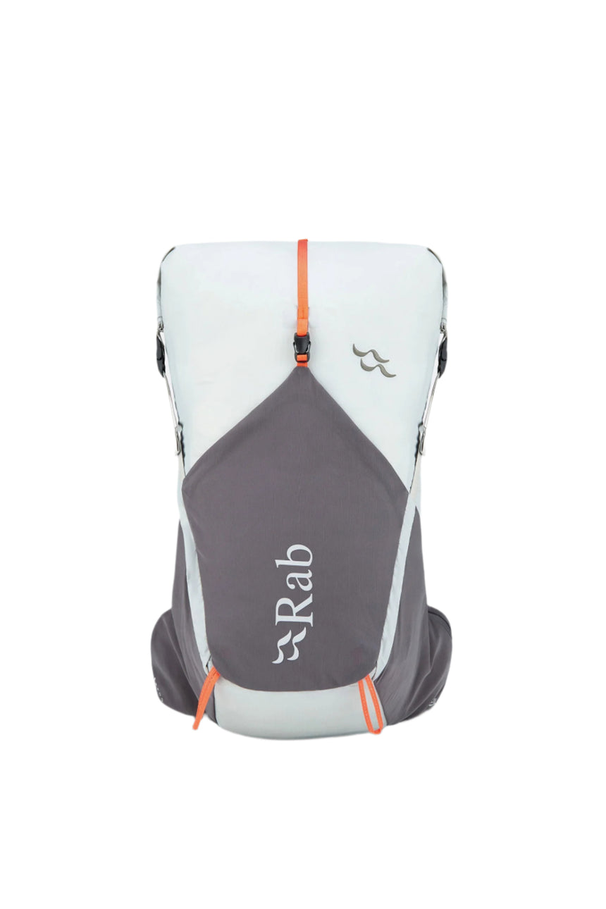Rab Veil XP 20L Waterproof Pack in Pewter/Graphene - Back View