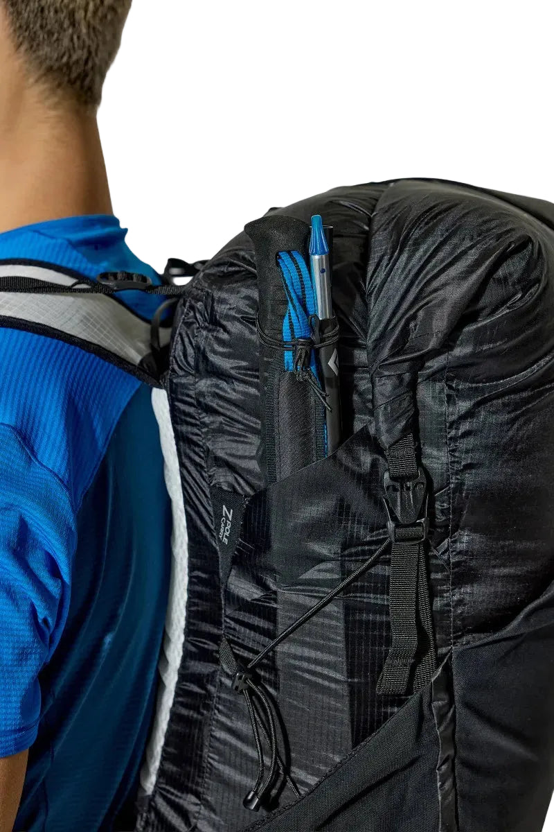 Rab Veil XP 30L Waterproof Pack in Black - Roll Top Closure Detail