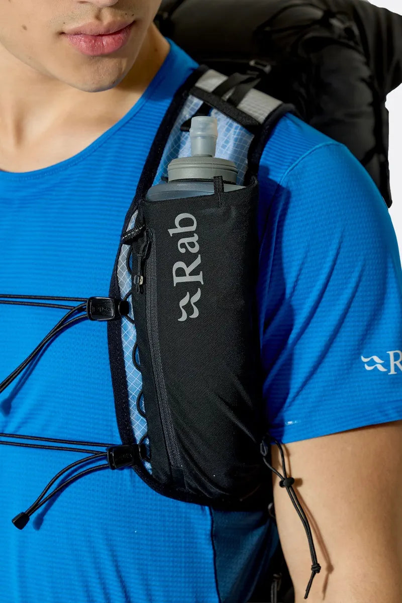 Rab Veil XP 30L Waterproof Pack in Black - Soft Flask Pocket Detail