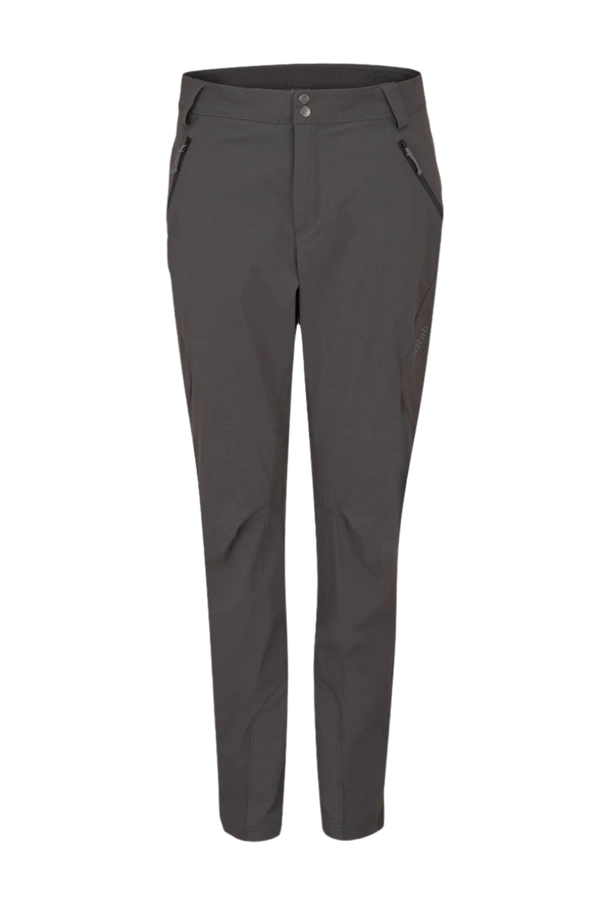 Rab Women's Ascendor Light Pants in Anthracite - front