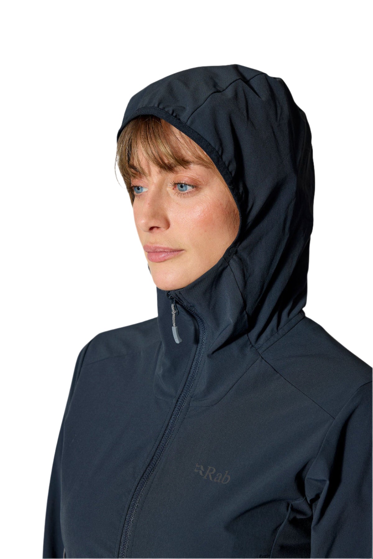 Rab Women's Borealis Hooded Jacket in Beluga - hand pocket detail