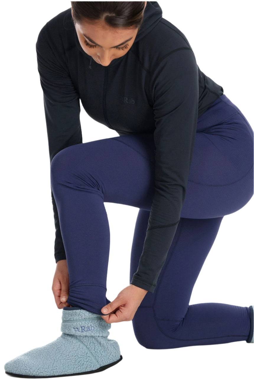 Rab Women's Conduit Tights in Patriot Blue (styling reference) - detail