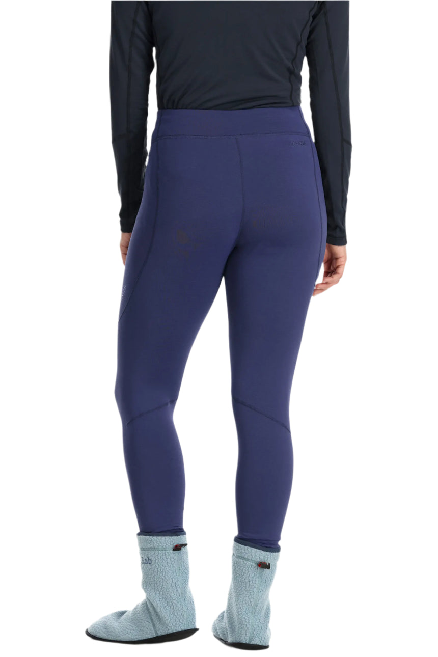 Rab Women's Conduit Tights in Patriot Blue (styling reference) - detail