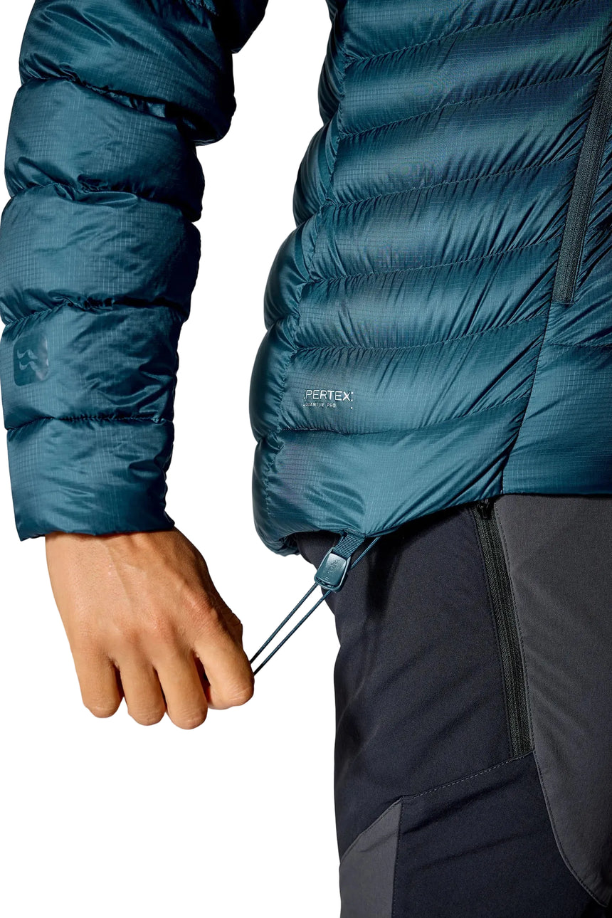 Rab Women's Electron Pro Down Jacket in Black - hip pocket detail