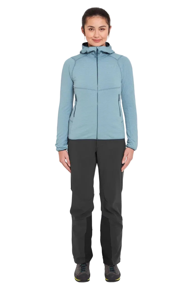 Rab Women's Evolute Hoody in Citadel - worn (full body)