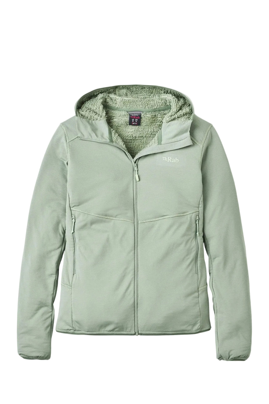 Rab Women's Evolute Hoody in Dark Fig Green - front