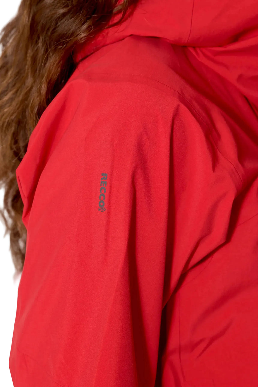 Rab Women's Firewall Guide Waterproof Jacket in Summit Red - sleeve detail