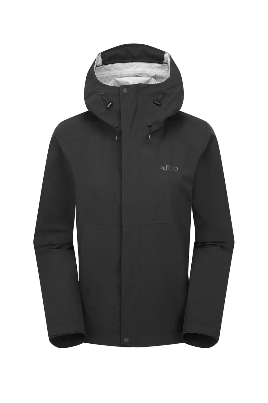 Rab Women's Firewall Waterproof Jacket in Black - front