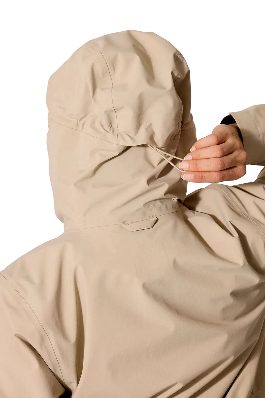 Rab Women's Firewall Waterproof Parka in Dark Pebble - hood detail on model (2 of 7)