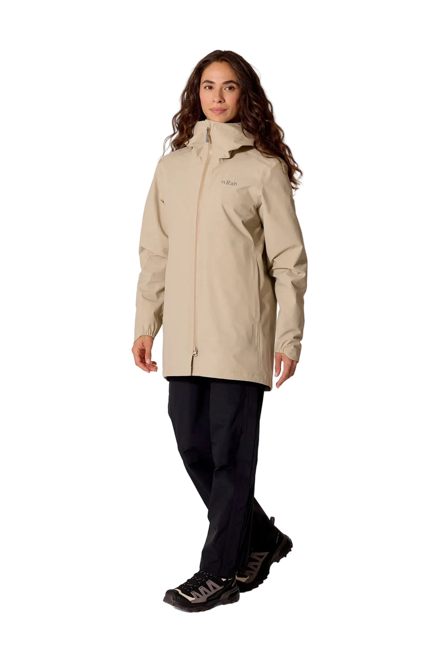 Rab Women's Firewall Waterproof Parka in Dark Pebble - worn, front (4 of 5)