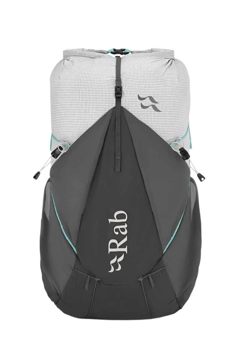 Rab Women's Muon ND40L Hiking Pack in Pewter/Graphene - Top View