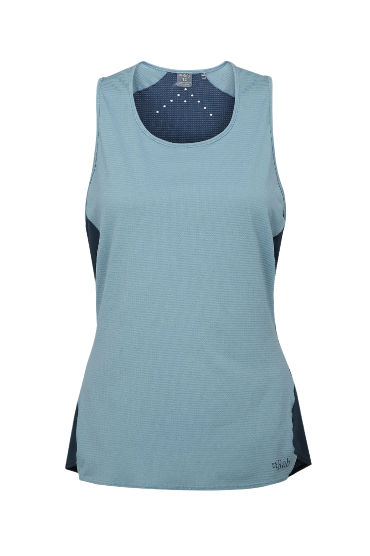 Rab Women's Sonic Ultra Vest in Citadel/Tempest Blue - front