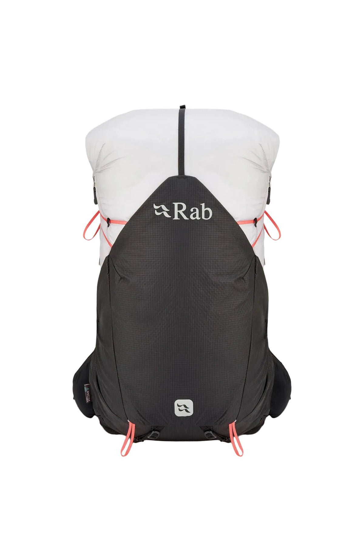 Rab Women's Syclon XP ND 38L Waterproof Pack in Black/Dark Pewter - Back System Detail