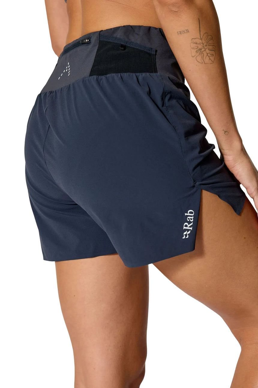 Rab Women's Talus Running Shorts in Ebony - Back Detail
