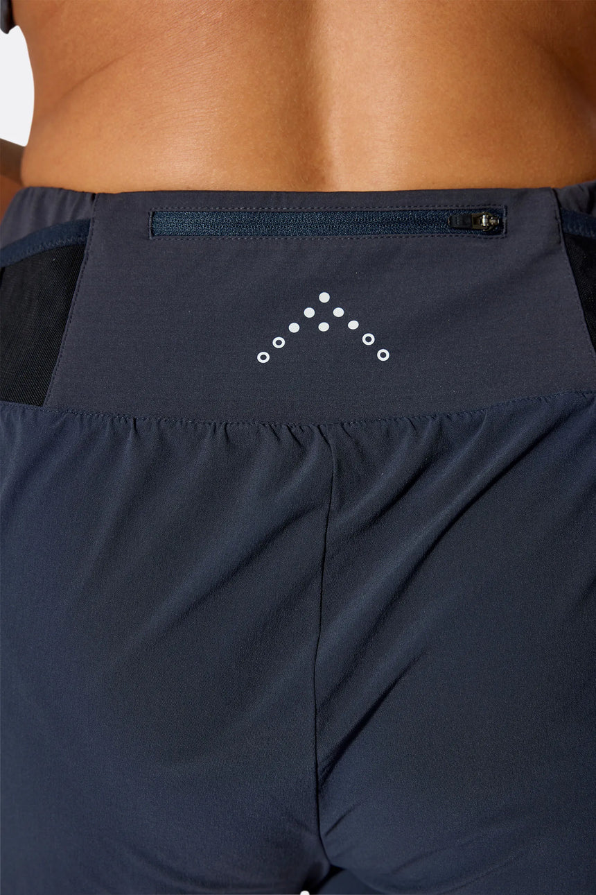 Rab Women's Talus Running Shorts in Ebony - Waistband Detail