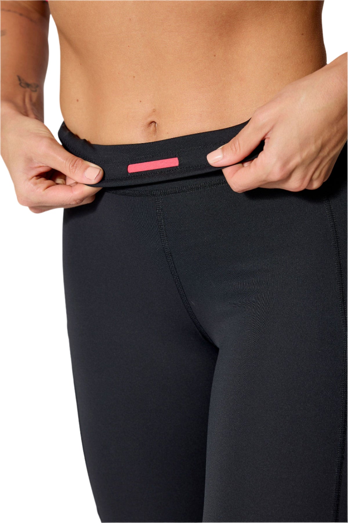 Rab Women's Talus Running Tights in Black - waistband detail