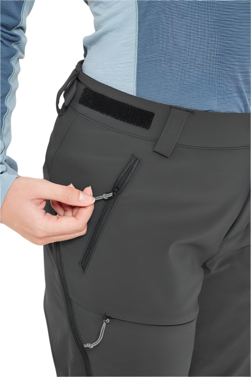 Rab Women's Torque Winter Pants in Black - hip pocket detail