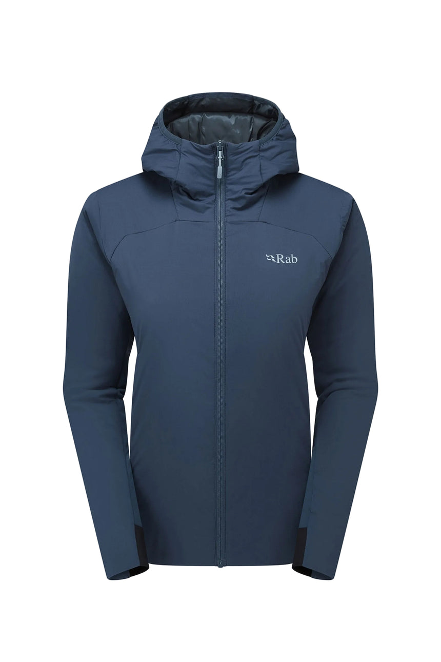 Rab Women's Xenair Alpine Flex Insulated Jacket in Tempest Blue - front