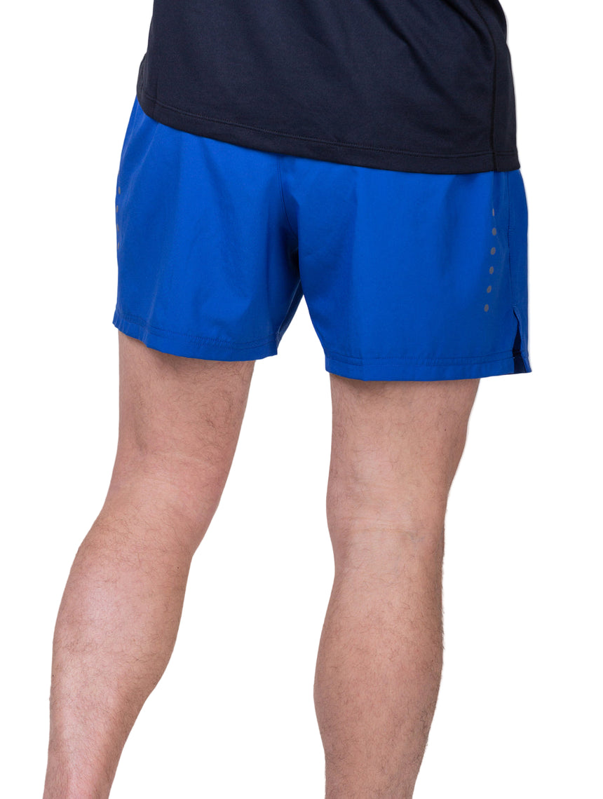 Ronhill Men's Core 5" Short in DrkCobalt/BrightWhite - back, fit
