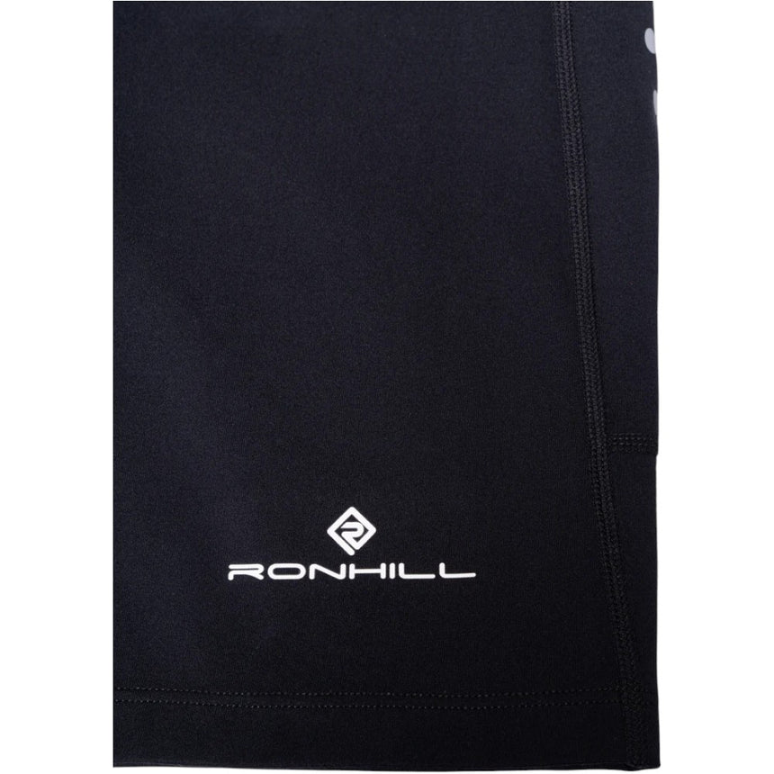 Ronhill Men's Core Stretch Short in All Black - logo detail