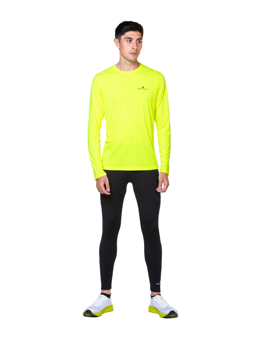 Ronhill Men's Core Tight in All Black - worn, front