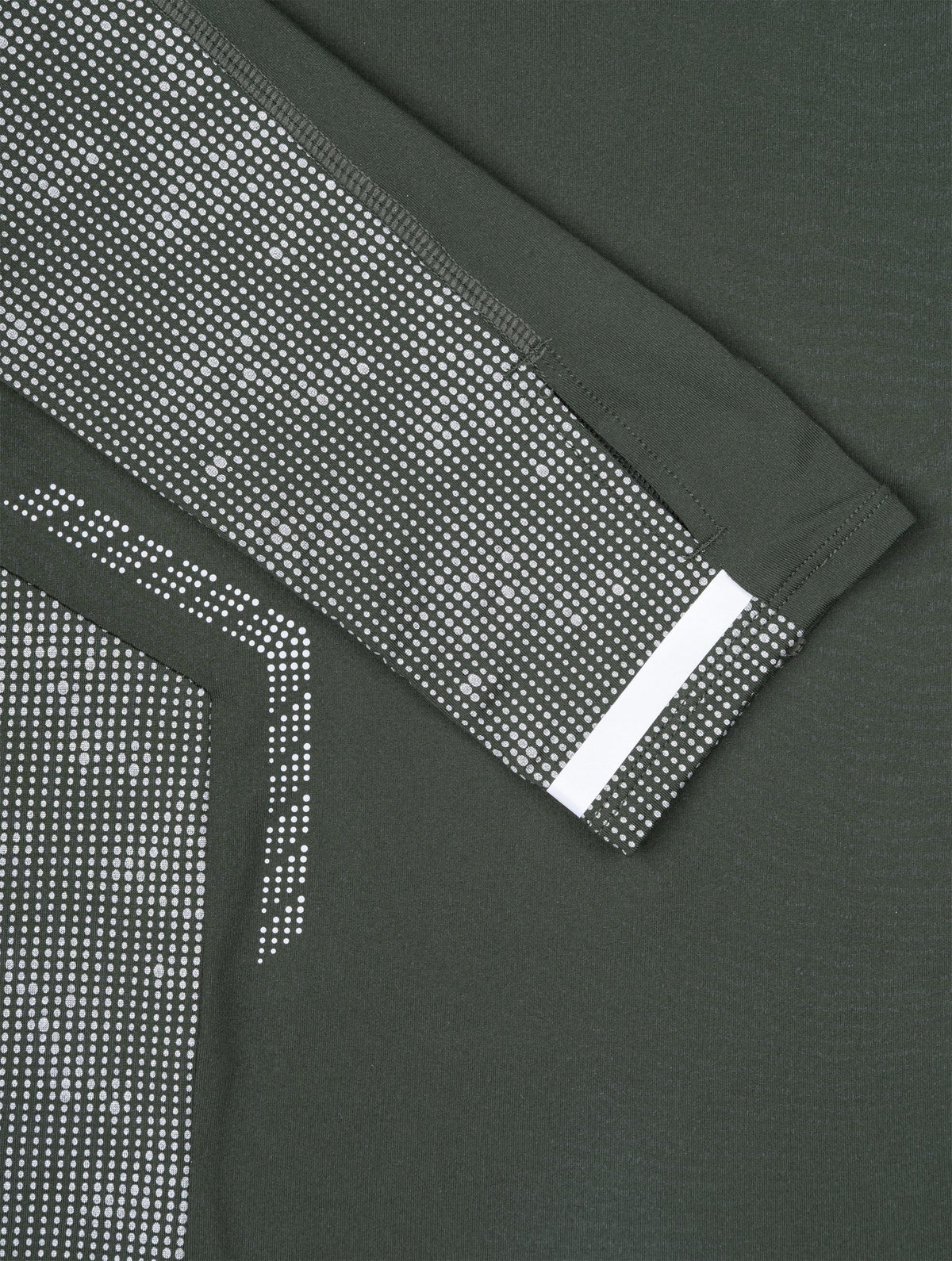 Ronhill Men's Tech Reflect 1/2 Zip in Kelp/Reflect - Detail Reflective Panel Diagonal