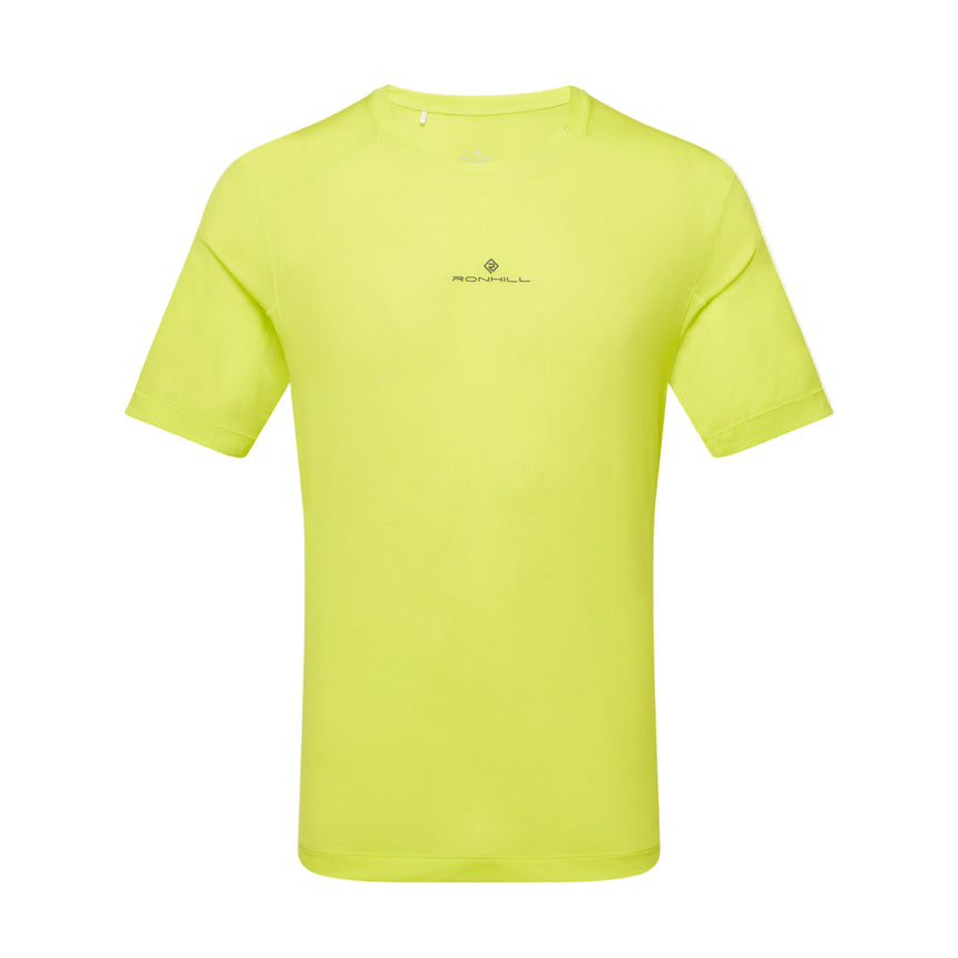 Ronhill Men's Tech S/S Tee in Acid/Oxide - front