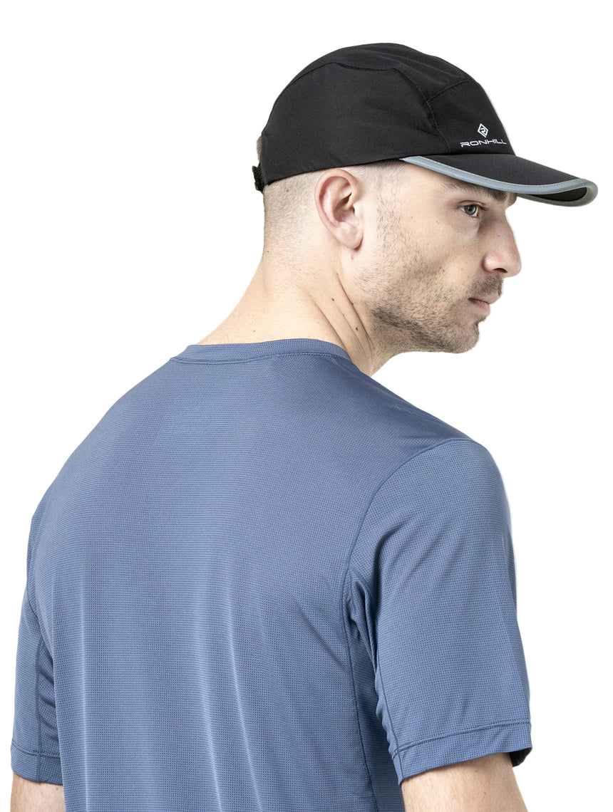 Ronhill Men's Tech S/S Tee in Anchor/Electric Blue - shoulder detail