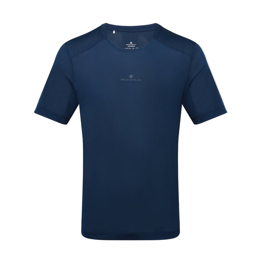 Ronhill Men's Tech S/S Tee in Dark Navy/Oxide - front