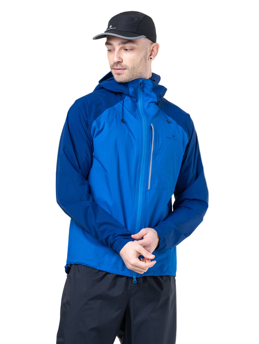 Ronhill Men's Tech Storm Jacket in Ocean/Electric Blue - cuff detail