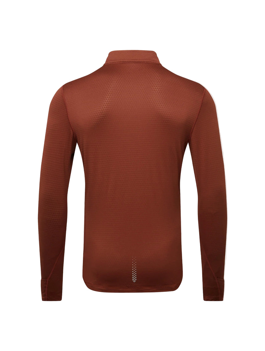 Ronhill Men's Tech Winter 1/2 Zip in Chestnut/Oxide - back