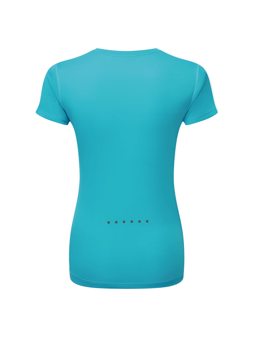 Ronhill Women's Core S/S Tee in Azure/Bright White - back