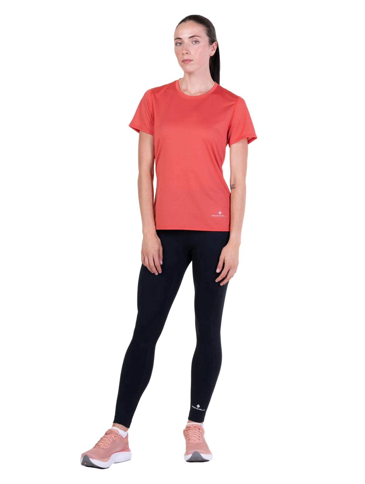 Ronhill Women's Core S/S Tee in Sumac - three-quarter back